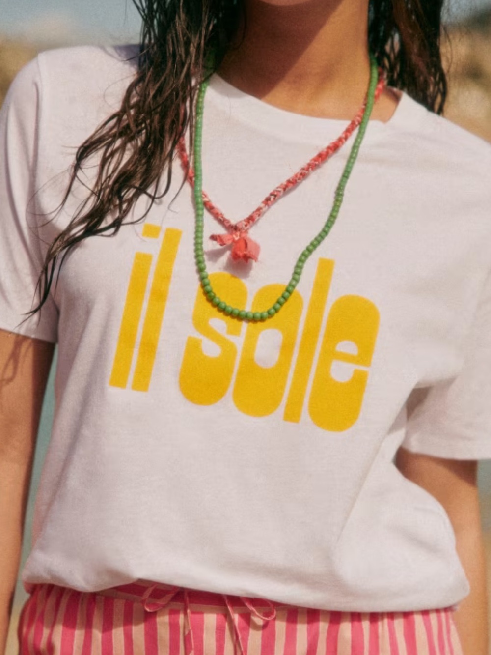 Sézane II Sole‎ Organic Cotton Graphic Tee XL
